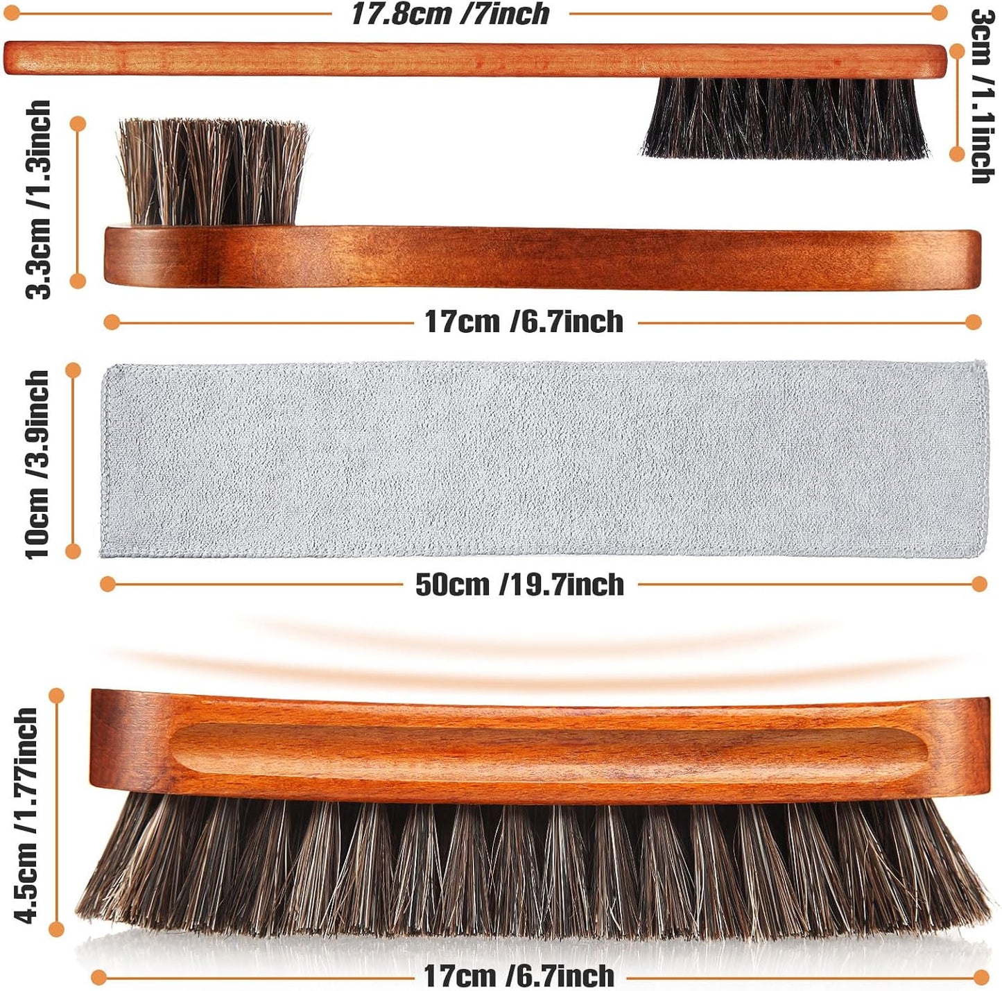 4 Pcs Shoes Brush Kit Polish Dauber Applicators Cleaning Leather Shoes Boots Care Brushes