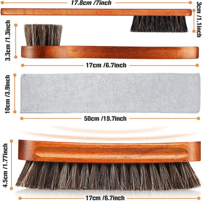 4 Pcs Shoes Brush Kit Polish Dauber Applicators Cleaning Leather Shoes Boots Care Brushes