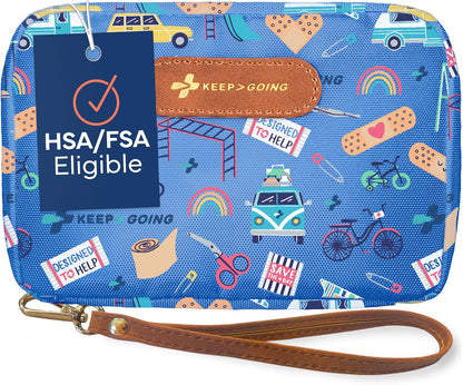Travel First Aid Kit for Kids 130 Pc. for Car Home Purse Diaper Bag & Backpack with Latex-Free