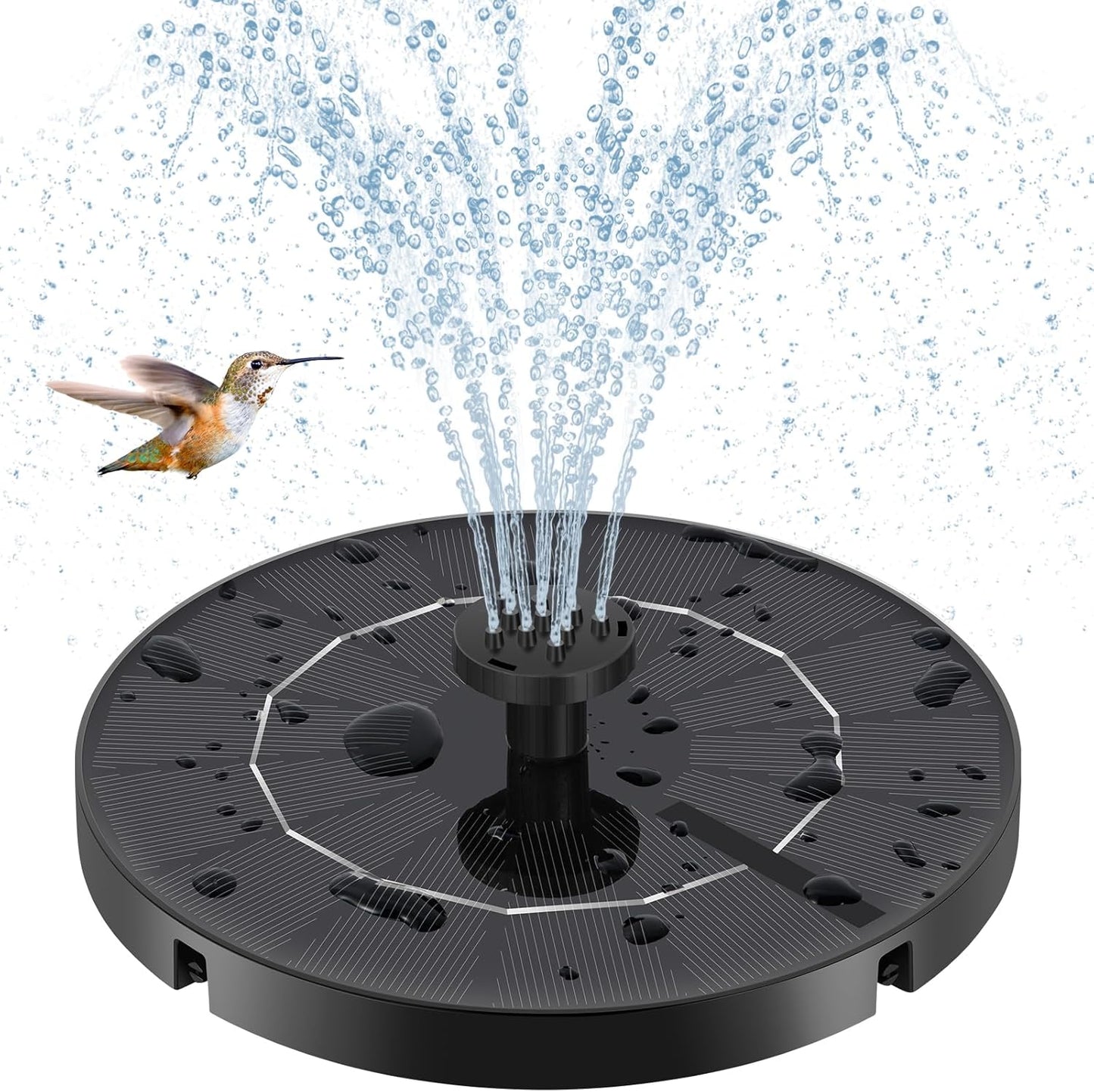 Solar Water Fountain with Multiple Nozzles & Fixed Pipes Upgraded Version 3.5W Solar Water Pump