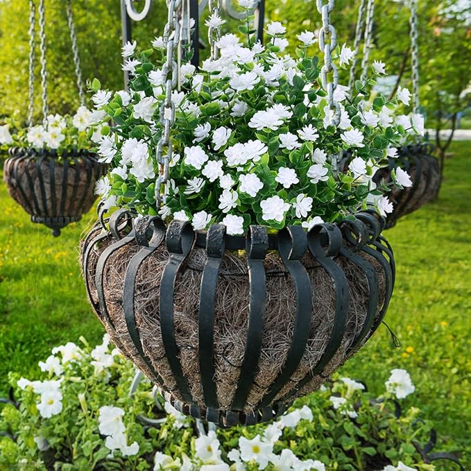 Fake Artificial Greenery UV Resistant No Fade Faux Plastic Plants for Wedding Bridal Bouquet