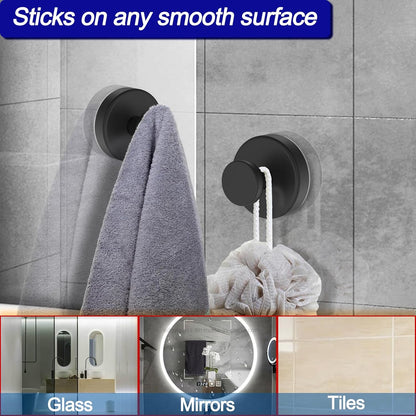 Suction Cup Hooks for Shower Removable Towel Hooks for Bathroom Window Glass Door Wall