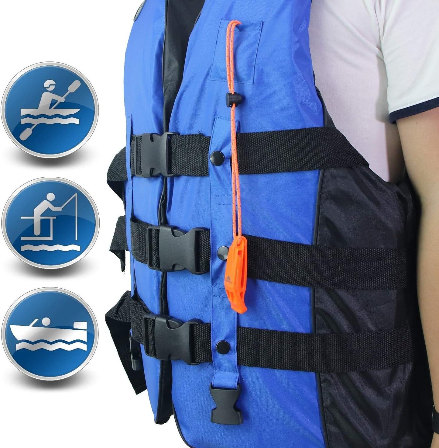 2 Pack Whistles with Lanyard Safety Whistle Survival Shrill Loud Blast for Kayak Life Vest Jacket Boating Fishing Boat Camping