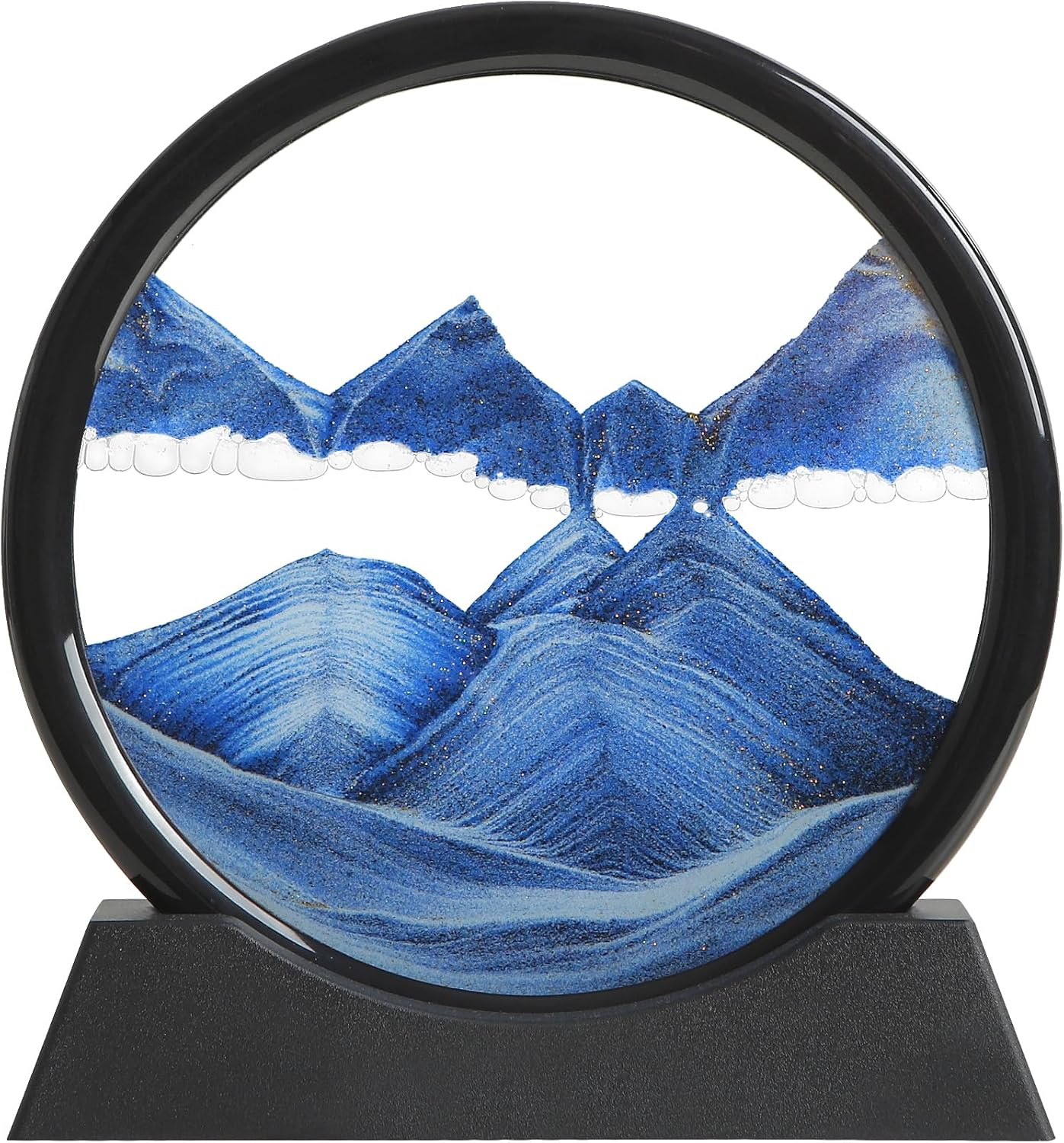 Sand Art Liquid Motion 3D Deep Sea Sandscape Color Quicksand Decor Round Glass