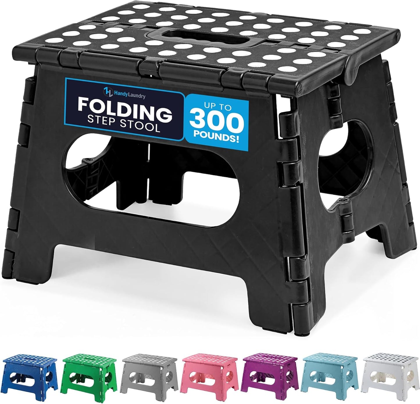 Folding Step Stool Sturdy Enough Collapsible Stool to Support Adults and Safe Enough for Kids