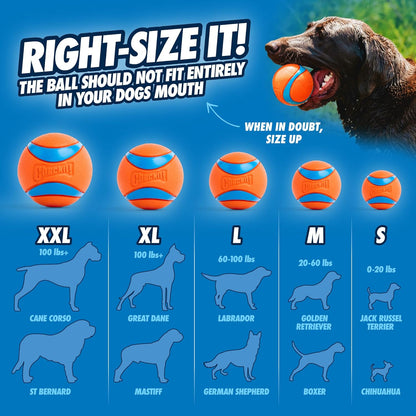 Ball Dog Toy  Medium Bouncy Fetch Balls For Dogs 20-60 lbs  Made from Durable Rubber  Floating Water Pet Toys