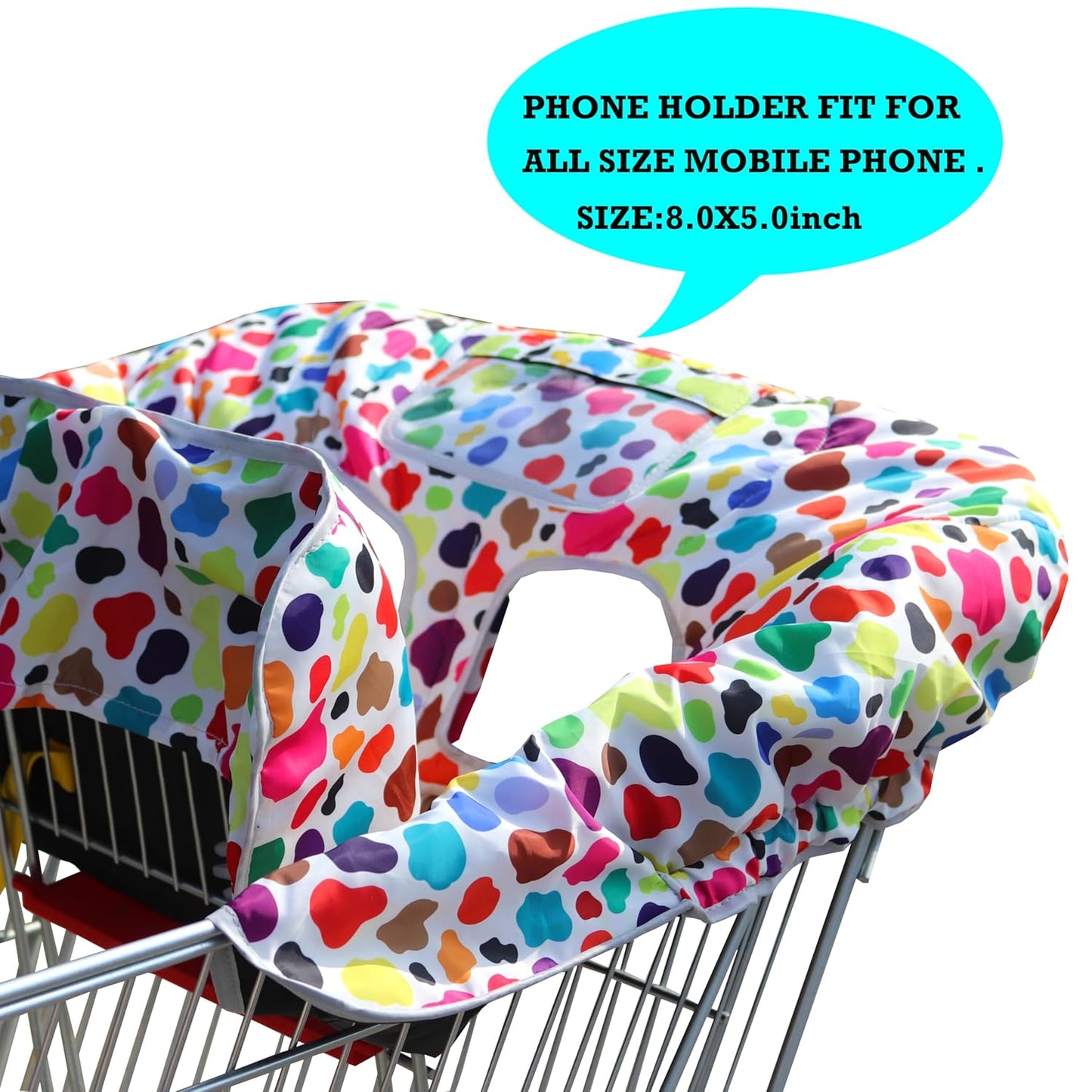 2 in 1 Shopping Cart Cover&High Chair Cover for Restaurant Seat Grocery Cart Cover for Baby Infant Toddler Girl/Boy Reversible