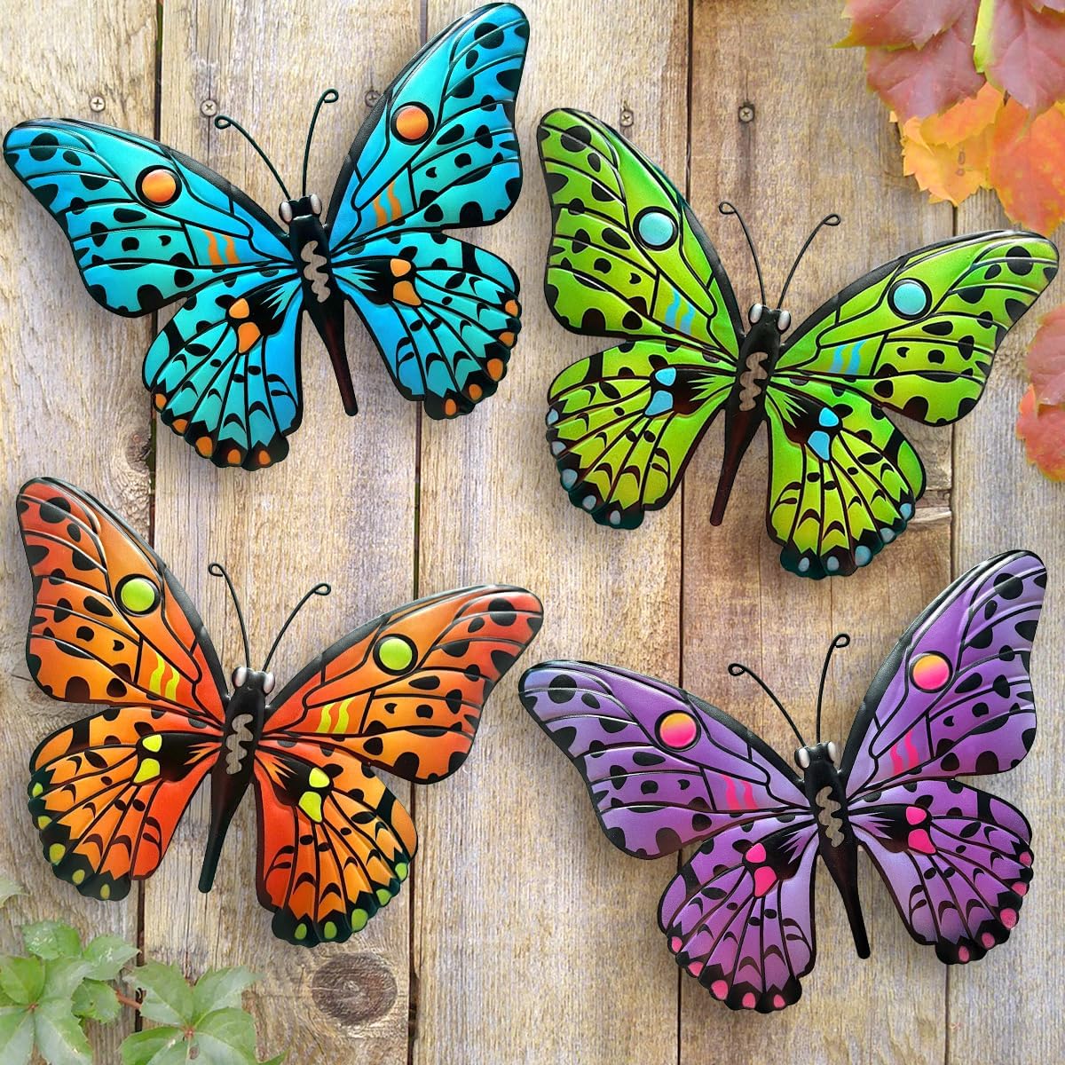 9.6" Outdoor Fence Wall Art Decor Hanging Decoration for Garden Yard Living Room Bedroom