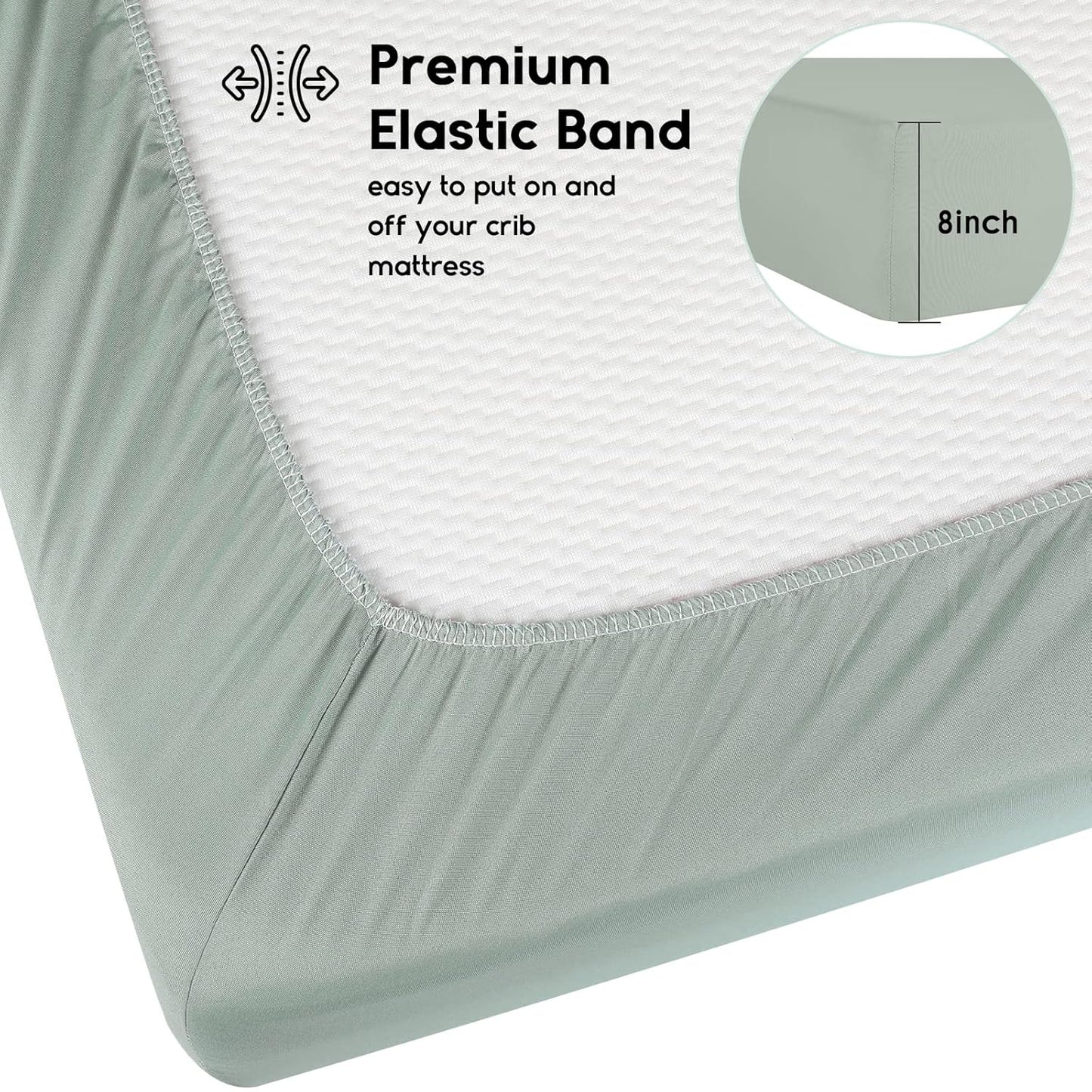 Baby Crib Sheets for Boys Girls Fitted Crib Sheet 2 Pack for Standard Crib and Toddler Mattress Super Soft Microfiber