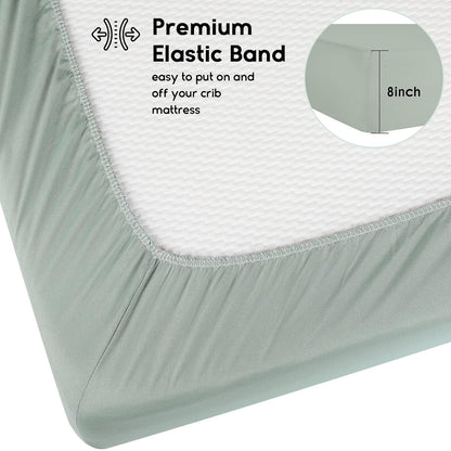 Baby Crib Sheets for Boys Girls Fitted Crib Sheet 2 Pack for Standard Crib and Toddler Mattress Super Soft Microfiber