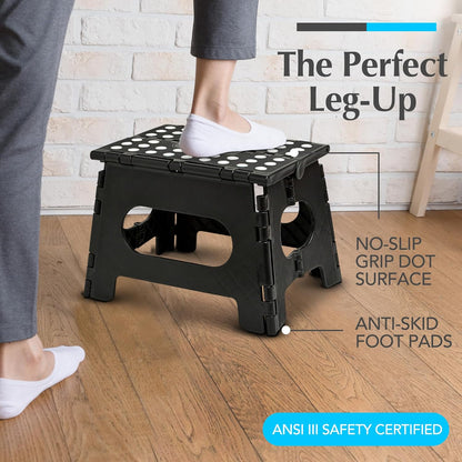 Folding Step Stool Sturdy Enough Collapsible Stool to Support Adults and Safe Enough for Kids