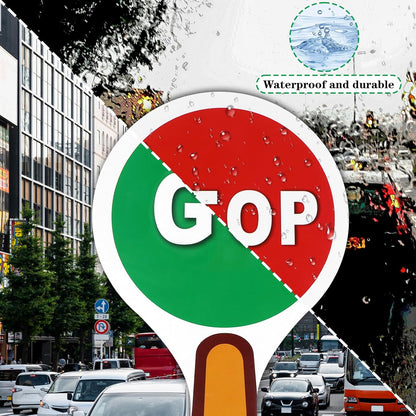 2 PCS Stop Sign for Kids Double Sided Stop and Go Sign with Handle for Directing Traffic Safety in Parking Lots