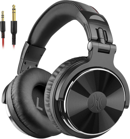 Wired Over Ear Headphones Hi-Res Studio Monitor & Mixing DJ Stereo Headsets with 50mm Drivers and 1/4 to 3.5mm Jack for AMP Computer