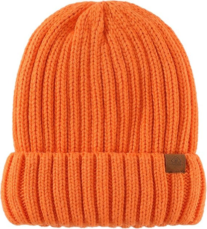 Home Prefer Mens Winter Hat Wool Fleece Lined Knit Beanie Hat Warm Stocking Caps