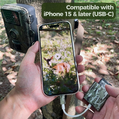 Game Camera SD Card Reader for Hunters to View Images and Videos for iPhone 15 or Later and Android