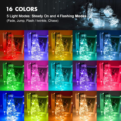 120 LED Fairy Lights Battery Operated RGB Color Changing String Light with Remote and Timer Battery Powered Twinkle Lights