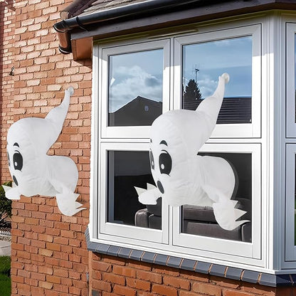 Halloween Stuffed Ghost Window Decorations Quiet Display Wall Decoration Hanging Ghosts Outdoor Indoor