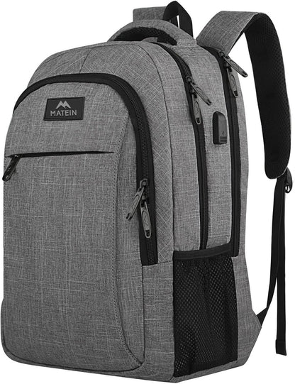 Travel Laptop Backpack Business Anti Theft Slim Sturdy Laptops Backpack with USB Charging Port Water Resistant College