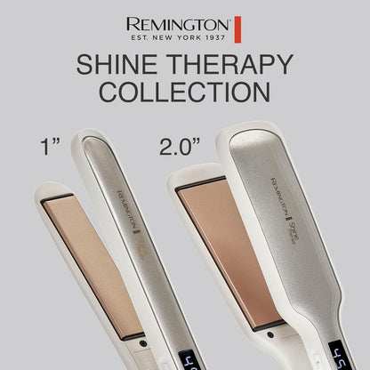 Shine Therapy 1 inch Hair Straightener Iron Flat Iron Infused with Argan Oil & Keratin Professional Ceramic Flat Iron