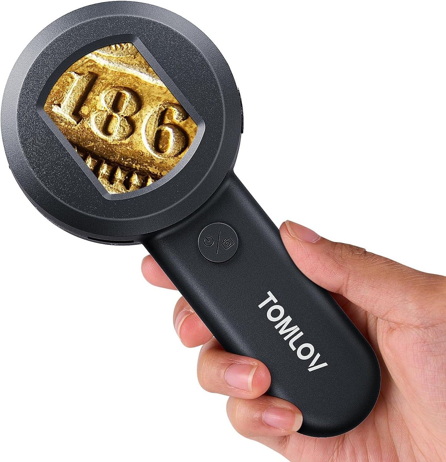 P10 Microscope for Adults Kids Handheld Coin Magnifier with Light for Error Coins Portable Trichome Magnifying