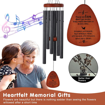 Wind Chimes for Outside Gift for Loss of Loved One Mom Dad, Ideal for Funeral, Remembrance & Bereavement,