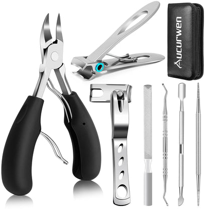 Clippers for Seniors Thick Toenails Aucurwen Heavy Duty Toe Nail Clippers Adult Thick Nails Long Handle