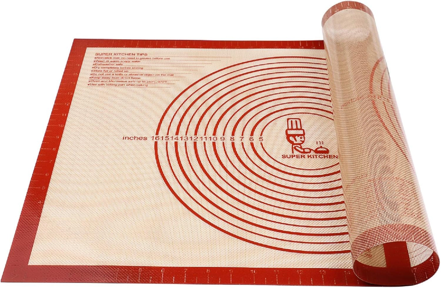 Silicone Pastry Mat Extra Large with Measurements 28''By 20'' for Silicone Baking Mat Counter Dough Rolling