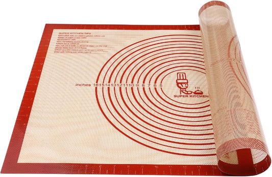 Silicone Pastry Mat Extra Large with Measurements 28''By 20'' for Silicone Baking Mat Counter Dough Rolling