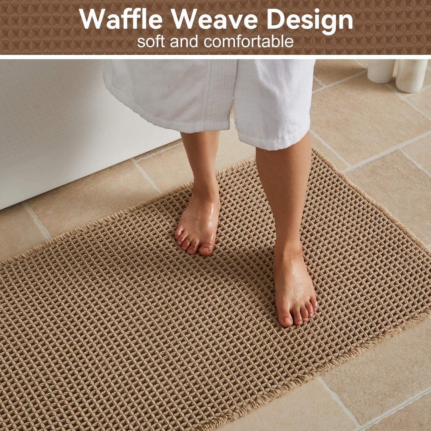 Small Boho Bathroom Rugs Non Slip Washable Ultra Soft Super Absorbent Quick Dry Farmhouse