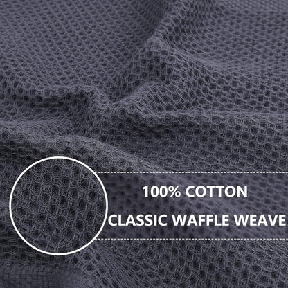 6 Pack Cotton Waffle Weave Kitchen Dish Cloths Ultra Soft Absorbent Quick Drying Dish Towels, 12 x 12 Inches