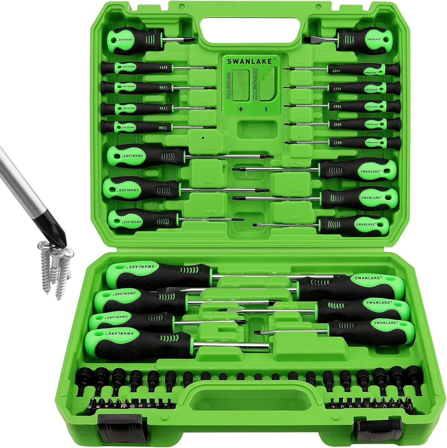 86PCS Magnetic Screwdriver Set Includes Slotted Phillips Torx Mini Precision Screwdriver Replaceable