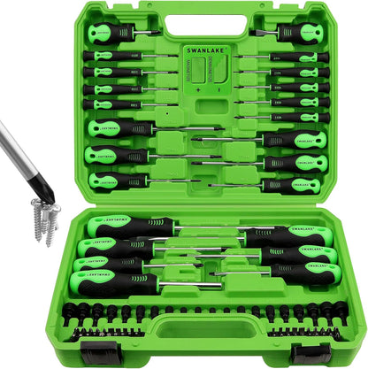 86PCS Magnetic Screwdriver Set Includes Slotted Phillips Torx Mini Precision Screwdriver Replaceable
