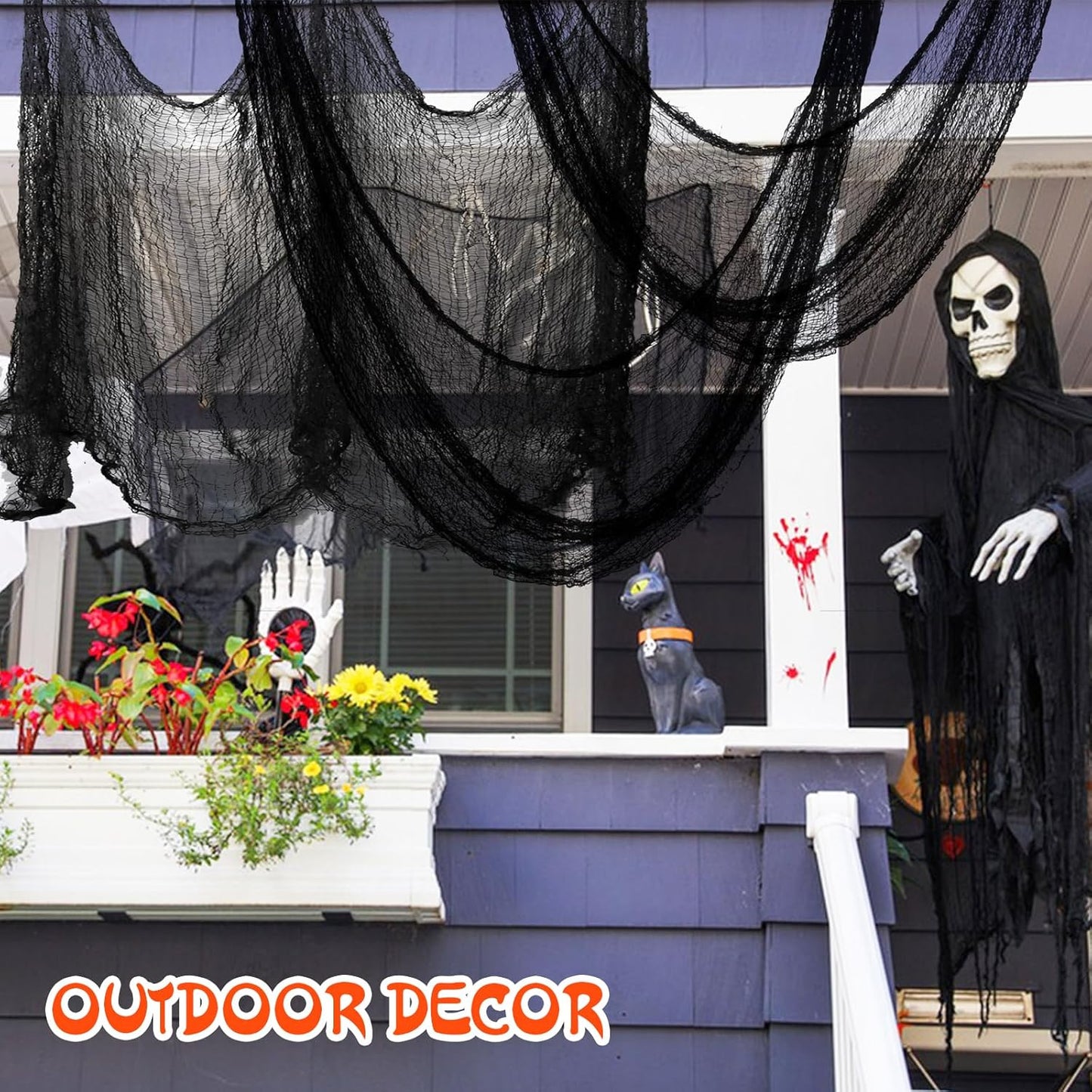 6 Pack Creepy Gauze for House Outdoor Yard and Halloween Decoration Indoor