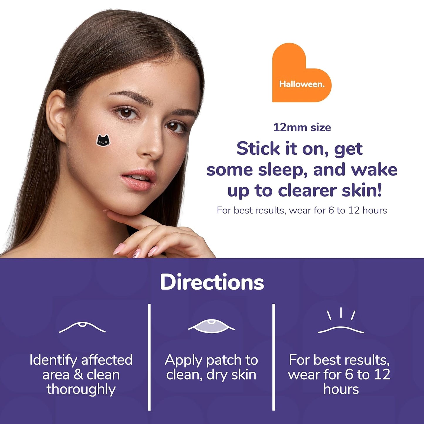 Halloween Pimple Patches Hydrocolloid Acne Patch for Zits and Blemishes Face and Skin Stickers, 72 Count
