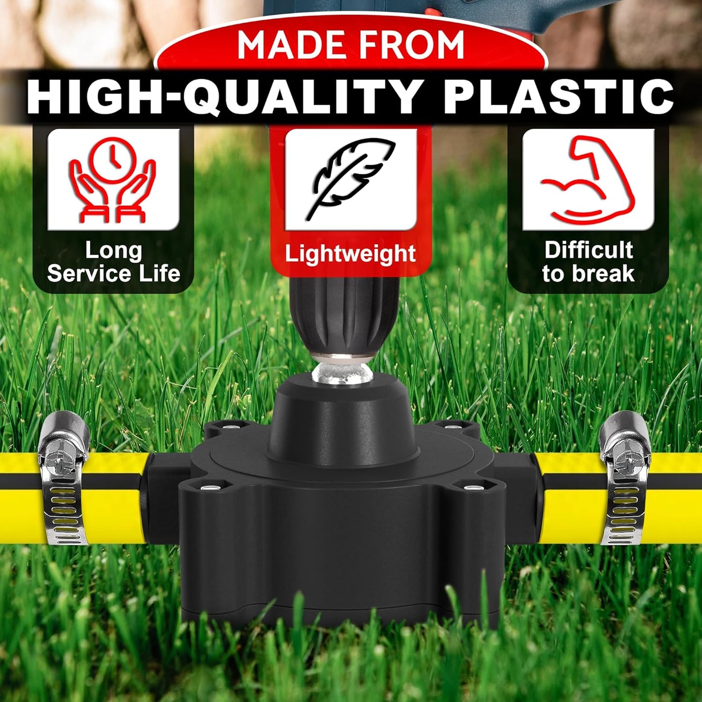 Electric Drill Pump for Water and Liquid Transfer Self-Priming Hand Pump Durable Compact and Lightweight Design