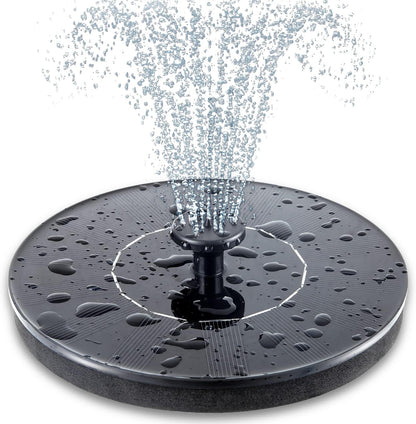 Upgrade 1.4W Solar Fountain with 6 Nozzle Free Standing Floating Solar Powered Water Fountain Pump for Bird Bath, Garden