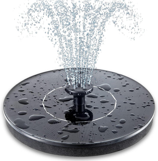 Upgrade 1.4W Solar Fountain with 6 Nozzle Free Standing Floating Solar Powered Water Fountain Pump for Bird Bath, Garden