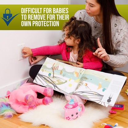 50 Packs Clear Outlet Covers Baby Safety Outlet Plug Covers Durable & Steady Child Proof