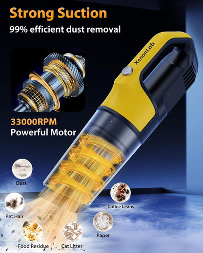 Vacuum Cordless 1.1 Pounds Car Vac 10000PA Hand Held Vacuums 4-in-1 Hand Vac Cordless Rechargeable