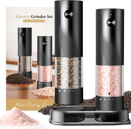 Electric Salt and Pepper Grinder Set Rechargeable Automatic Salt and Pepper Shakers Kitchen Appliances