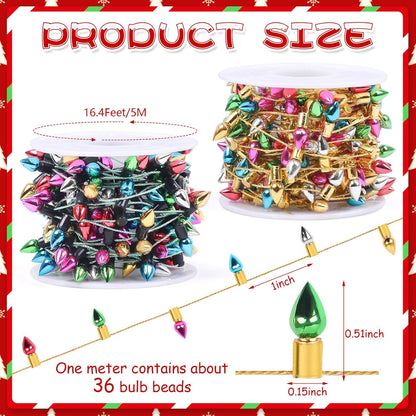 32.8 Feet Christmas Dollhouse Miniature String Lights,2 Rolls Mini Fake Fairy Lights Gifts