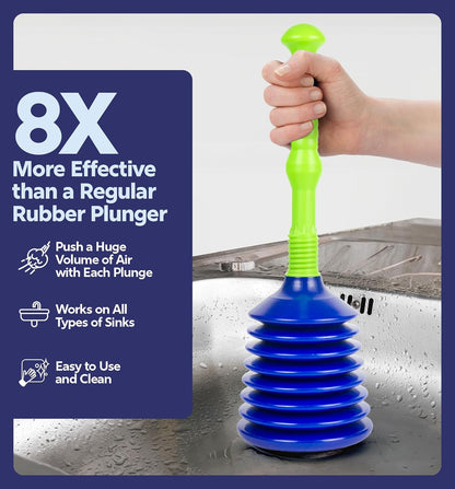 Sink Plunger Bathroom Drain Bathtub or Shower - Small and Powerful Clog Remover