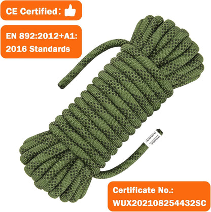 10.5 mm Static Climbing Rope 10M(32ft) 20M(64ft) 30M(96ft) 50M(160ft) 70M(230ft) Outdoor Rock Climbing Rope