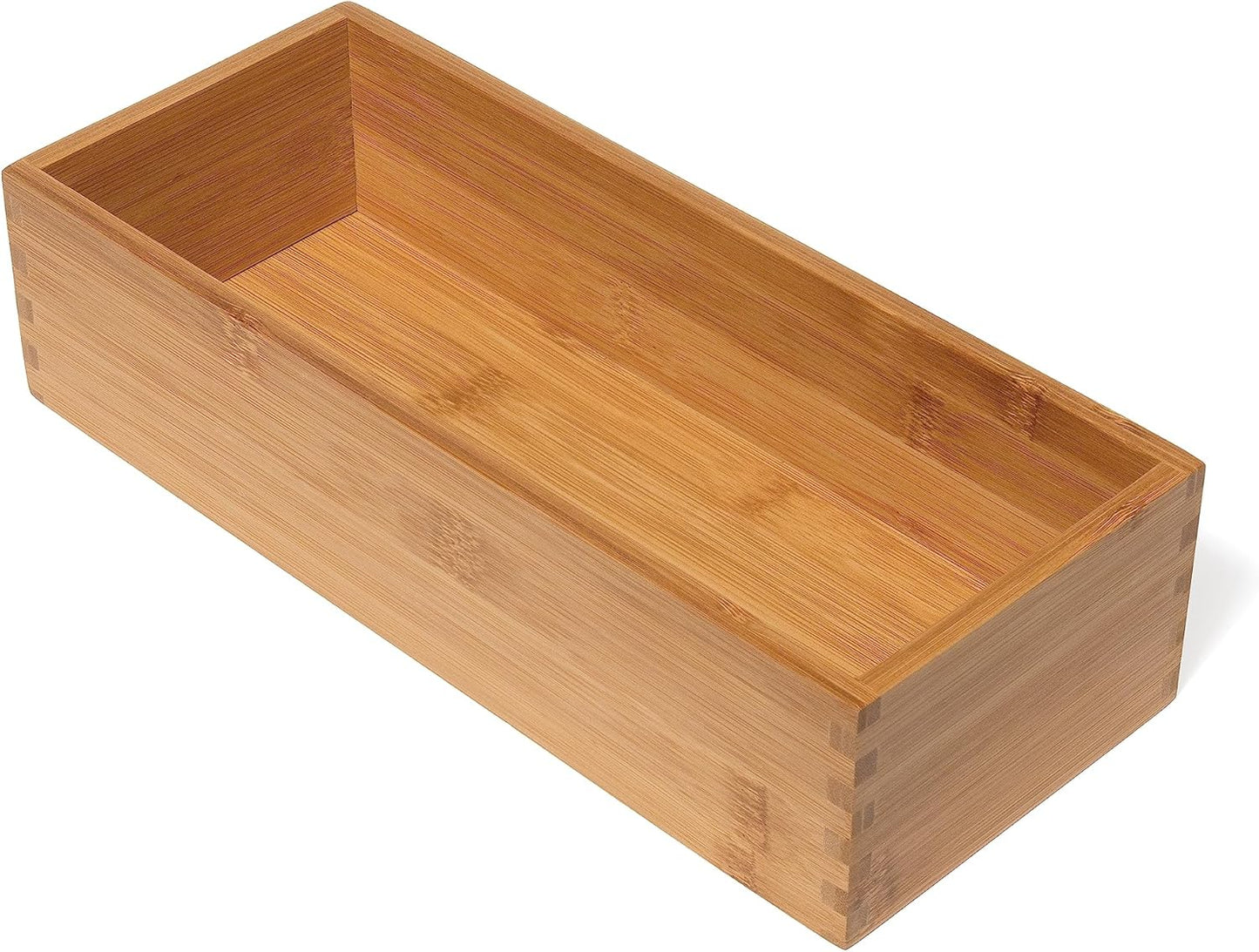International Bamboo Utensil Holder Storage Box for Cooking Tools Makeup or Office Supplies