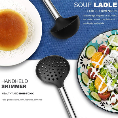 Silicone Cooking Utensils 33 Kitchen Gadgets & Spoons for Nonstick Cookware