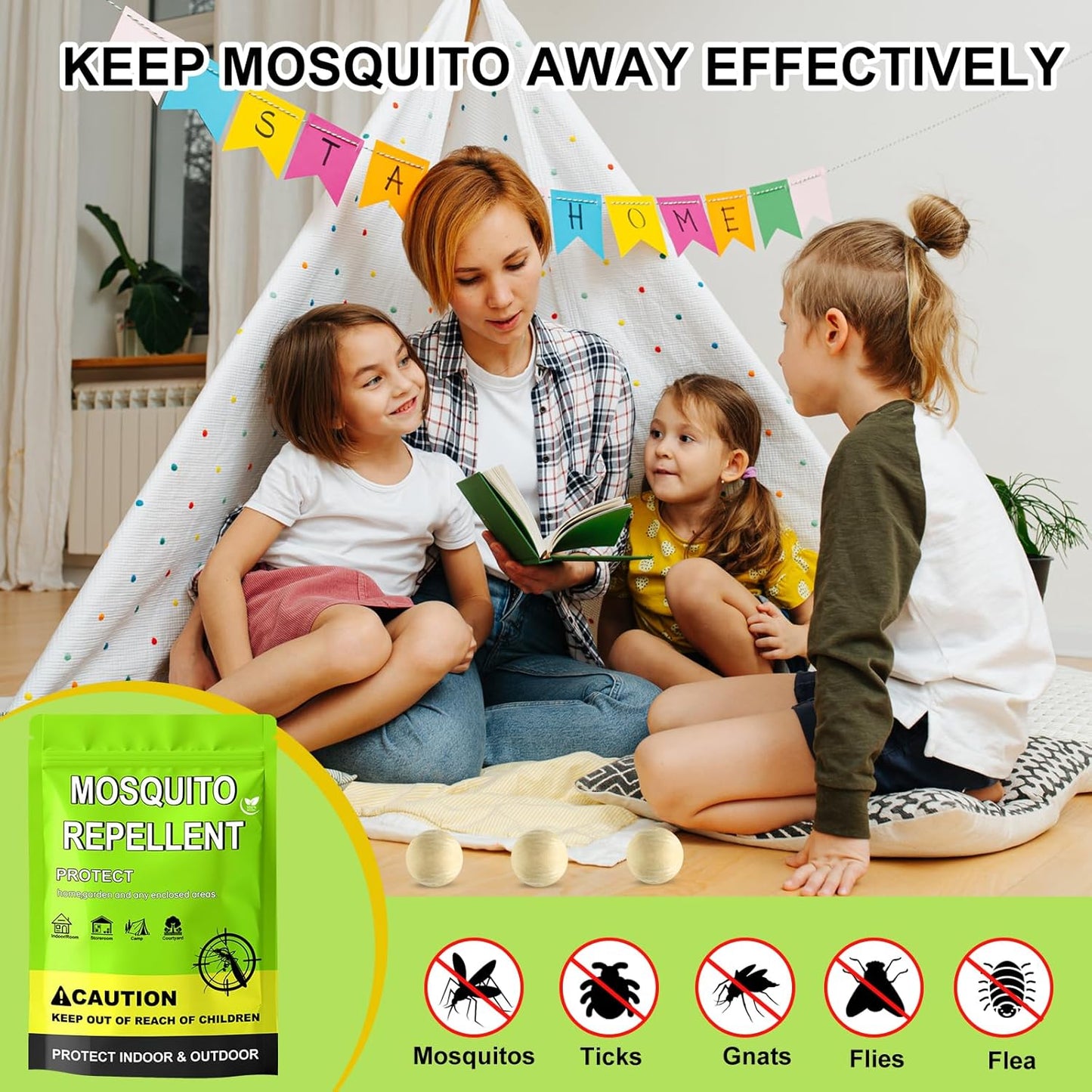 10 Pack Mosquito Repellent Patio Indoor Mosquito Repellent Balls Mosquito Control for Yard Camping