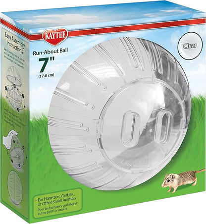 7" Clear Run-About Exercise Ball For Pet Hamsters & Gerbils