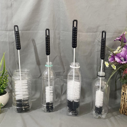Bottle Brushes Thin Long Handle X 4 Utility Skinny Wire Cleaner Set Big Small Bendable Flexible for Cleaning Narrow Neck Water