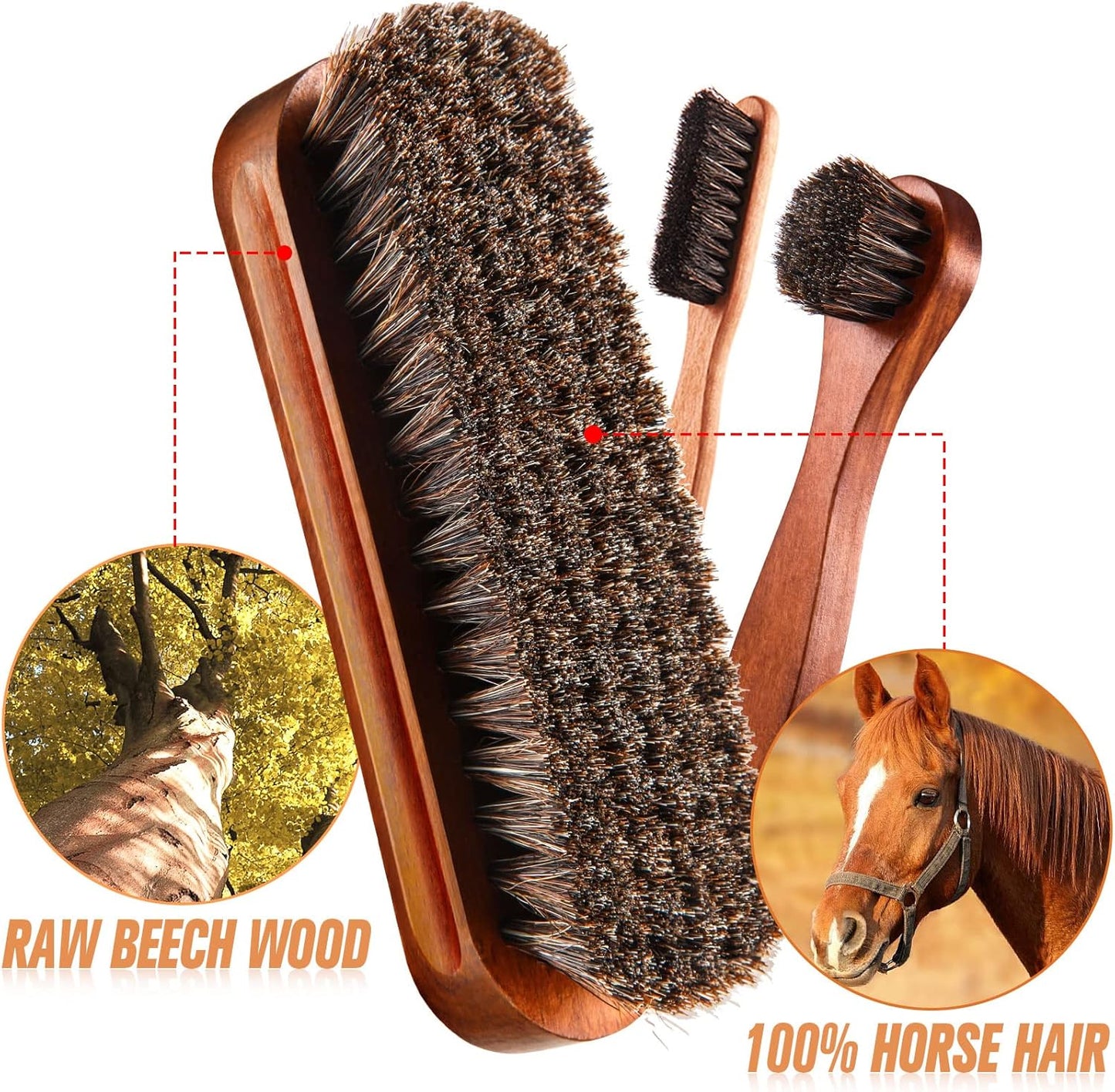 4 Pcs Shoes Brush Kit Polish Dauber Applicators Cleaning Leather Shoes Boots Care Brushes