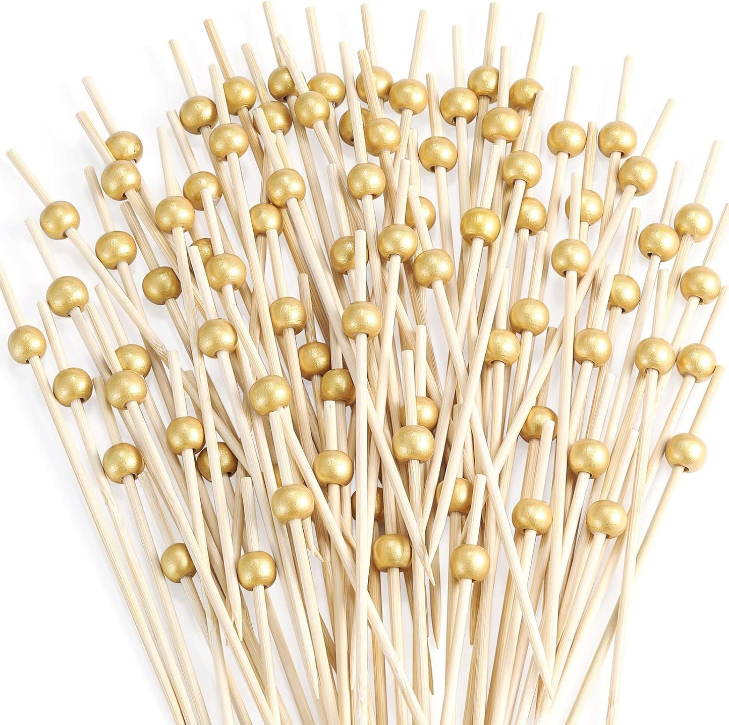 200 Pcs Cocktail Picks 4.7 Inch Toothpicks for Appetizers Bamboo Cocktail Sticks Skewers for Drinks Desserts
